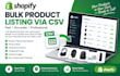 upload and import bulk CSV product listing to shopify store
