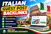 build italian guest post backlinks from authorize website blogs