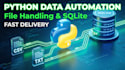automate data processing, file handling and sqlite in python