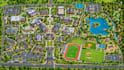 design custom campus maps, school maps, park maps and wayfinding maps