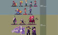 pixel art animation 2d sprite sheet pixel game art character pixel game assets