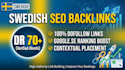 do high da, DR 70 plus dofollow swedish backlinks
