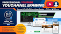 design professional youtube banner logo and thumbnail