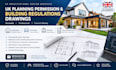 create UK planning permission and UK building control drawings