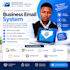 set up google workspace, microsoft 365, zoho business email