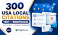 build 300 usa local citations using yext and brightlocal
