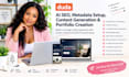 duda ai SEO metadata setup content generation porfolio website creation