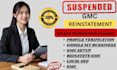 reinstate gmc profile verification google my business ranking seo optimization