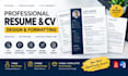 create modern professional resume CV design