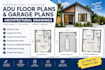 adu floor plan garage design architectural drawings