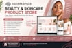 design squarespace beauty cosmetic skincare, body care product store website