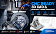 cnc ready cad for industrial machine components, fixtures and brackets