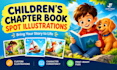 illustrate children chapter books with custom 2d spot illustrations
