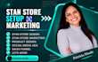 do stan store setup, stan store marketing, digital product, stan store design
