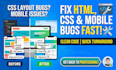 fix HTML CSS and responsive web bugs