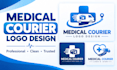 design a professional medical courier logo