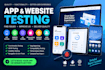 do app testing and website testing QA, iphone, ipad and android user testing