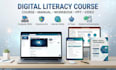 create digital literacy course, training course, manual, workbook, PPT, video