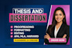 edit, proofread, format your thesis and dissertation