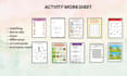 create kids worksheets, activity book, coloring pages