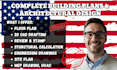 draft house plans, city permit and construction blueprints