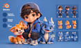 create 3d stylized chibi mascot and animal mascot characters with blender