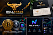 design professional crypto token and  blockchain logo
