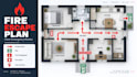 design fire escape plan evacuation plan exit plan 2d floor plan emergency plan