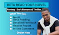 beta read romance beta reader horror thriller beta reader fantasy beta reading