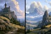 do fantasy landscape illustrations