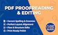 proofread, check spelling, layout align, and editable your writing text on PDF