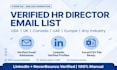 provide verified HR directors email list