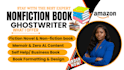 write a self help ebook, ghostwrite nonfiction book, memoir kindle ebook writer