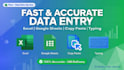 do fast data entry, excel data cleanup and google sheets work