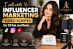 write engaging influencer marketing video scripts for tiktok and reels