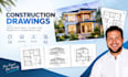 create architectural construction drawings, floor plans and permit drawings