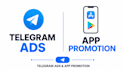 do app promotion real app install, with telegram ads, fix telegram ad
