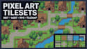 create 8bit 16bit pixel art game tileset tilemap rpg background assets top down