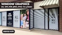 design window graphics, storefront decal, shopfront window signage in 24hours
