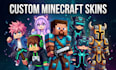 design custom minecraft skins java bedrock pixel character avatar mc skin