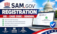 samgov registration uei and cage code sam gov renewal service 8a wosb sam