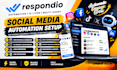 setup social media automation, facebook and instagram chatbot, manychat