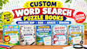 create custom word search puzzle activity book for amazon KDP low content