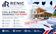 do illinois california nc florida civil structural engineer drawings for permit