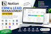 build a notion CRM, lead tracker and client management system