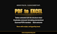 convert your PDF to excel and clean up messy spreadsheet data