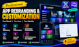 rebrand admin panel , customize app, xciptv app, dns, smarter app, app logo