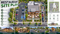 create restaurant development planning layouts commercial site plans