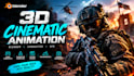 create cinematic 3d animations and blender game cinematics
