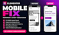 fix elementor mobile layout issues, responsive errors, wordpress design problem